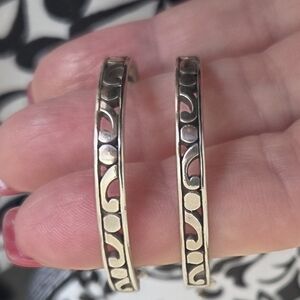 Brighton Silver Swirl Hoop Earrings